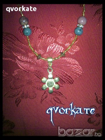 Колие цвете, снимка 2 - Колиета, медальони, синджири - 10978432