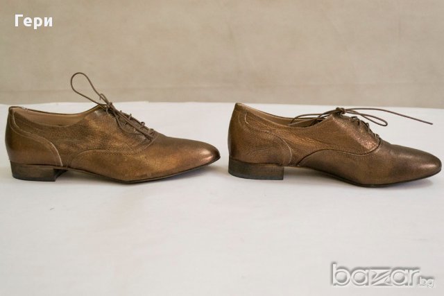 Естествена кожа, дамски кафяви бронзови обувки марка Eye, снимка 4 - Дамски ежедневни обувки - 17554820