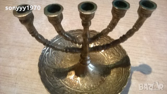евреиски свещник-11х10см-внос швеция, снимка 9 - Колекции - 24235230