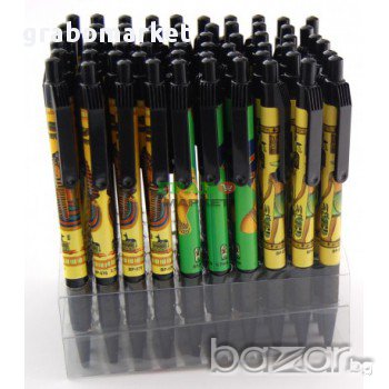 Химикал с гумирана предна зона, корпус с картинка и клипс. Различни видове., снимка 1