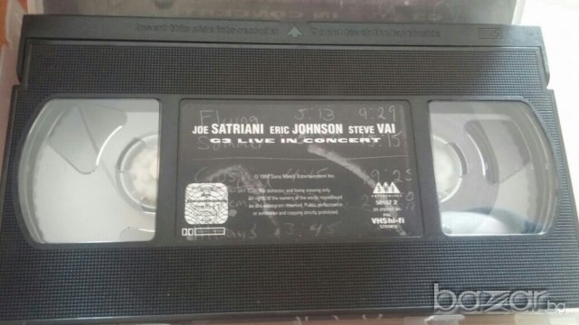 Видеокасета Джо Сатриани, Стив Вай, Ерик Джонсън G3, снимка 2 - Аудио касети - 21078293
