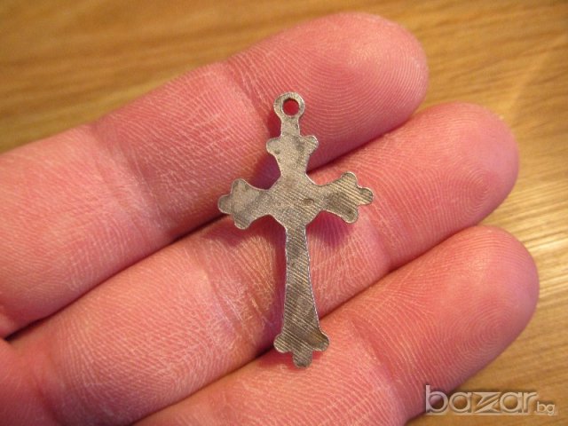 сребърен медальон, сребърен кръст Старинно сребърно кръстче от Ватикана Исус Христос сребро, снимка 3 - Други - 15280613