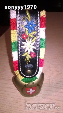 Switzerland-камбанка-13х5см-внос швеицария, снимка 6 - Антикварни и старинни предмети - 18032209