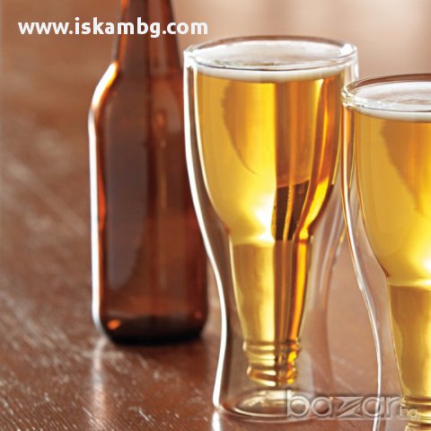 Чаша обърната бирена бутилка - код 1121, снимка 2 - Чаши - 13297995