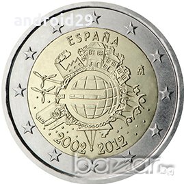 2 Евро монети (възпоменателни) емитирани 2012г(10-та годишнина от въвеждането на еврото), снимка 5 - Нумизматика и бонистика - 16027773