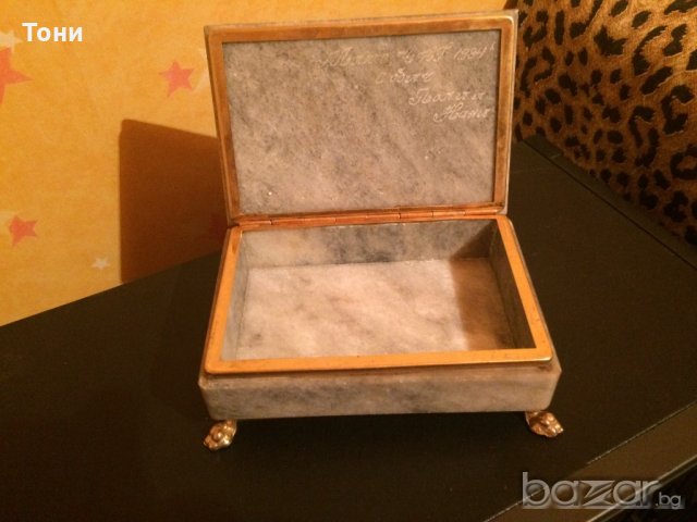 Мраморна кутия, снимка 2 - Подаръци и сувенири - 18697012
