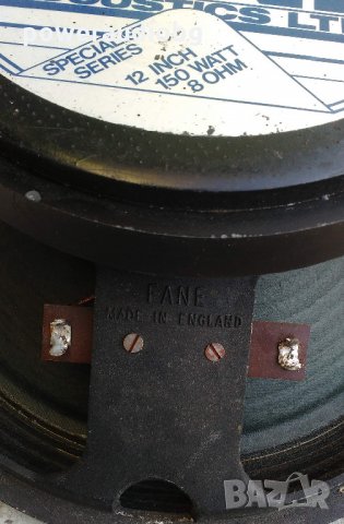 Vintage много рядък китарен говорител Fane Bass 12-150, снимка 4 - Тонколони - 21695542