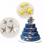 4 Звезди петолъчка силиконов молд форма декорация торта фондан шоколад