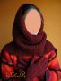Комплект - плетени ръкавици и шал ,,Зима в бордо", снимка 1 - Шапки - 23741329