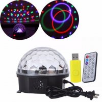 Bluetooth Диско лампа с вградени тонколонки + Флашка USB LED Light Magic Ball, снимка 10 - Прожектори - 20249401