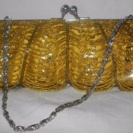 Винтидж коктейлна чанта / дизайнерски бранд с ръчни декорации ”Jn's”-оригинал, снимка 1 - Чанти - 14965278