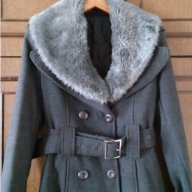 Палтенце в сив цвят със сваляща се яка.Made in ITALY, снимка 1 - Палта, манта - 17046052