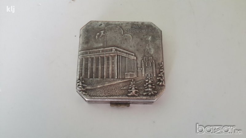 Посребрена пудриера, снимка 1