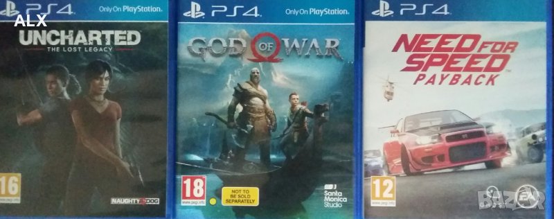 God of war Lost Legacy Need for speed Payback Игри за ps 4 playstation 4, снимка 1