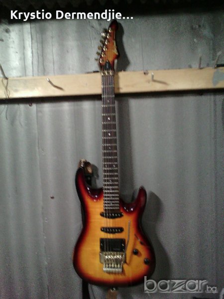 Продавам китара Aria  със  Floyd Rose . активен адаптер Seymour Duncan Blackouts AHB-1, снимка 1