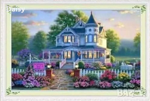 Диамантен гоблен"Голяма къща с градина", снимка 1