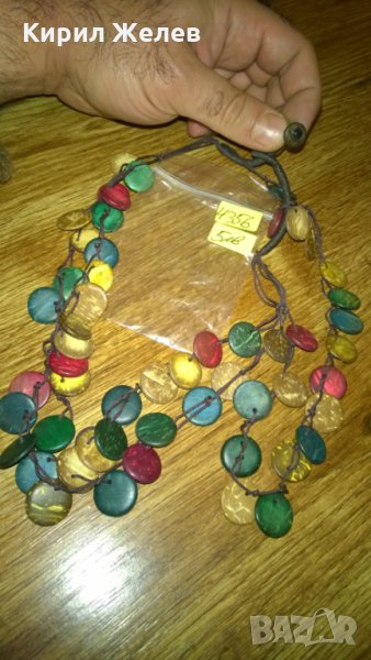 Хипарско Грънч колие Гердан - хенд-мейд -402 За плажа!, снимка 1