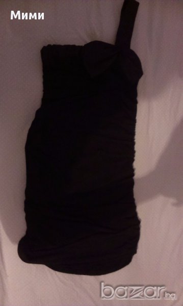 Черна рокля с панделка, снимка 1