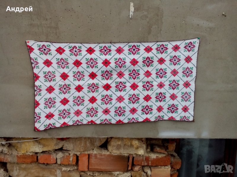 Старинен бродиран ковьор,покривка за стена #18, снимка 1