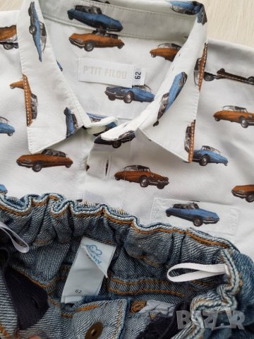 Бебешки дънки и риза 0-3 месеца, снимка 5 - Комплекти за бебе - 25414035