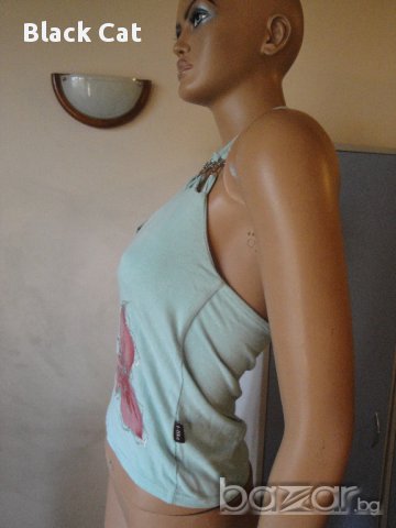 Атрактивен светлотюркоазен дамски потник / топ, дамска блуза /тениска без ръкави,ръкав,дамско бюстие, снимка 8 - Потници - 8501020