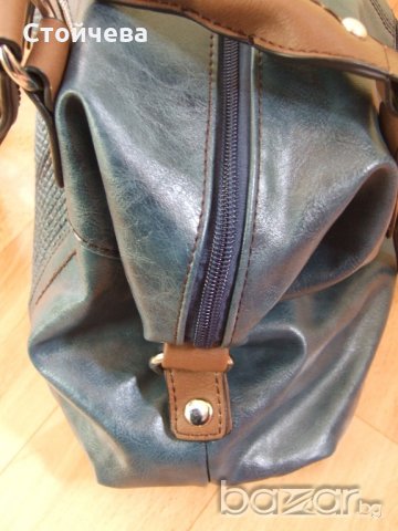 Gerry Weber чисто нова чанта от кожа в синьо, снимка 13 - Чанти - 20794447