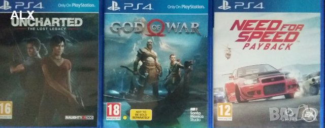 God of war Lost Legacy Need for speed Payback Игри за ps 4 playstation 4