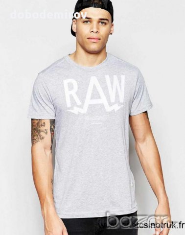  Нова сива тениска G Star Marsh Raw T-shirt, оригинал , снимка 1 - Тениски - 17086059