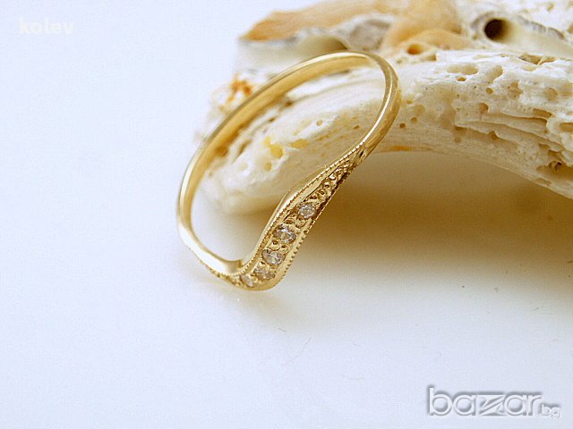 Продаден!златен пръстен - малък S - 1.05 грама, размер №52, снимка 3 - Пръстени - 11175289