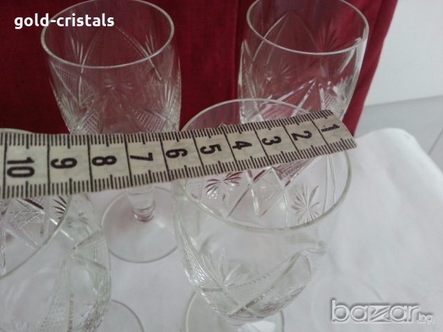 кристални чаши за вино , снимка 6 - Антикварни и старинни предмети - 20064069
