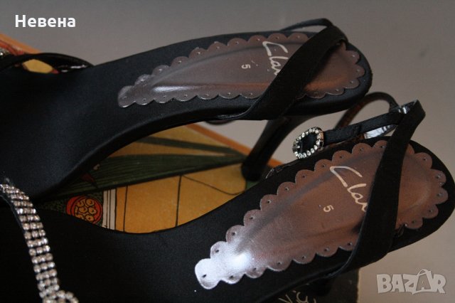 Официални Сандали черни,  Нови, Clarks , снимка 3 - Дамски елегантни обувки - 24888060