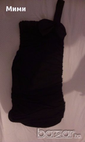 Черна рокля с панделка, снимка 1 - Рокли - 17765312