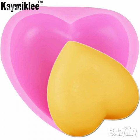 Голямо гладко дълбоко Сърце силиконов молд форма за украса торта фондан гипс сапун шоколад