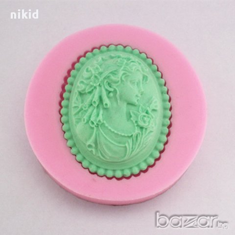 дама жена на букли с роза силиконов молд форма за украса декор торта фондан шоколад и др., снимка 3 - Форми - 15117630