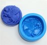 3D Кон Пегас в кръг дълбок силиконов молд форма за декорация торта фондан шоколад гипс сапун, снимка 1 - Форми - 25988152