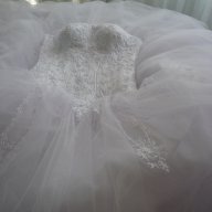 Булченска рокля, бяла, корсет в дантела, снимка 1 - Сватбени рокли - 11262175