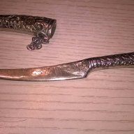 Turkiye-нож с кания-метални-19см-внос швеицария, снимка 4 - Антикварни и старинни предмети - 15882661