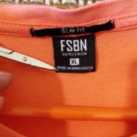 Мъж.тениска-"FSBN"/памук/,цвят-корал. Закупена от Германия., снимка 4 - Тениски - 21859485