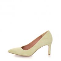 Велурени обувки в цвят шамфъстък, снимка 3 - Дамски обувки на ток - 24083957