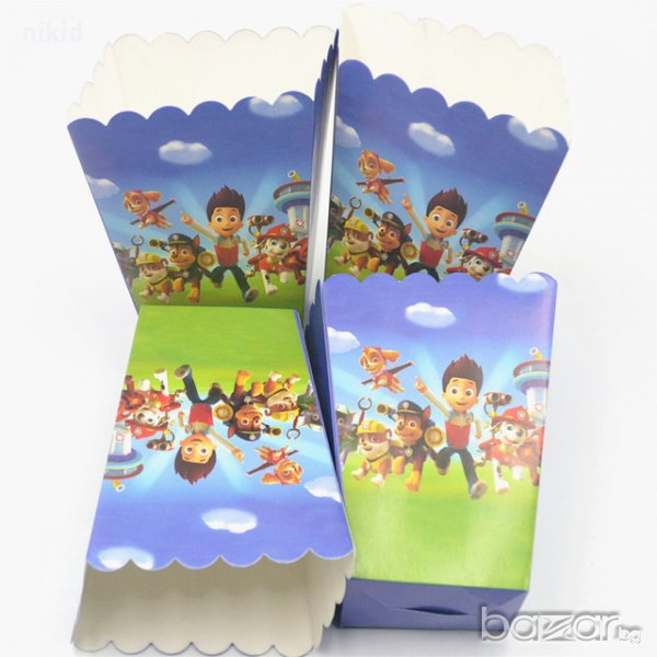 Paw Pes Patrol Пес Патрул Парти кутия за дребни лакомства пуканки и др, снимка 1