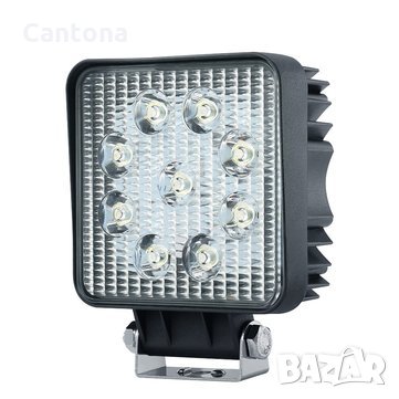 LED дневна светлина ,водоустойчива IP 67, 10-30V, 27 W - квадрат, снимка 1