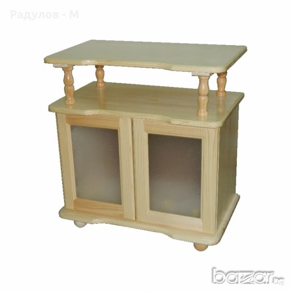 Налично или с поръчка - ТВ Барче със стъклени врати чам, снимка 1