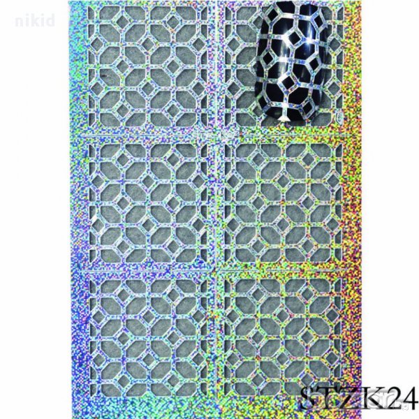 Шаблони за нокти мрежа дупки малък винили винил, снимка 1
