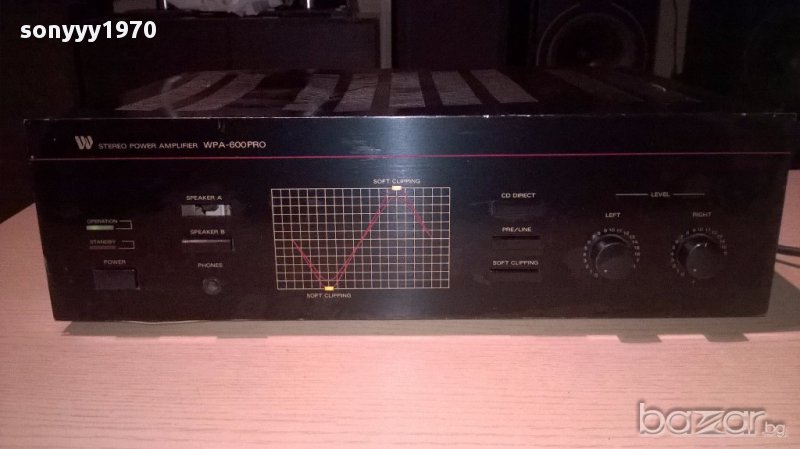 W wpa-600pro-stereo power amplifier 480w-внос швеицария, снимка 1