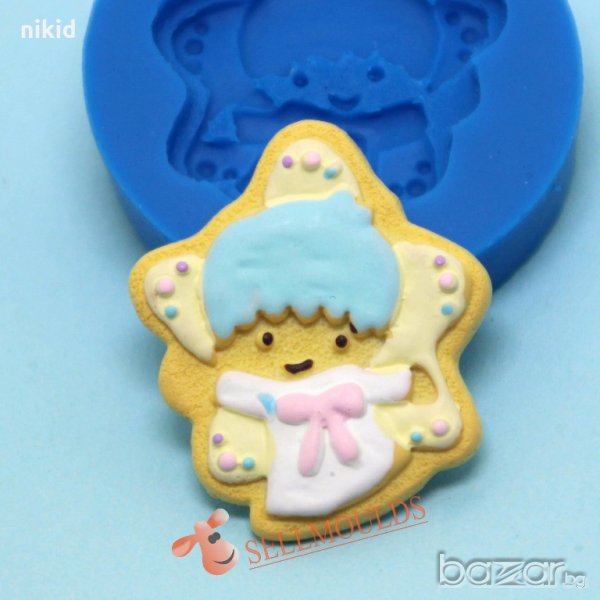 Звездно ангелско дете силиконов молд форма декорация торта фондан шоколад и др., снимка 1