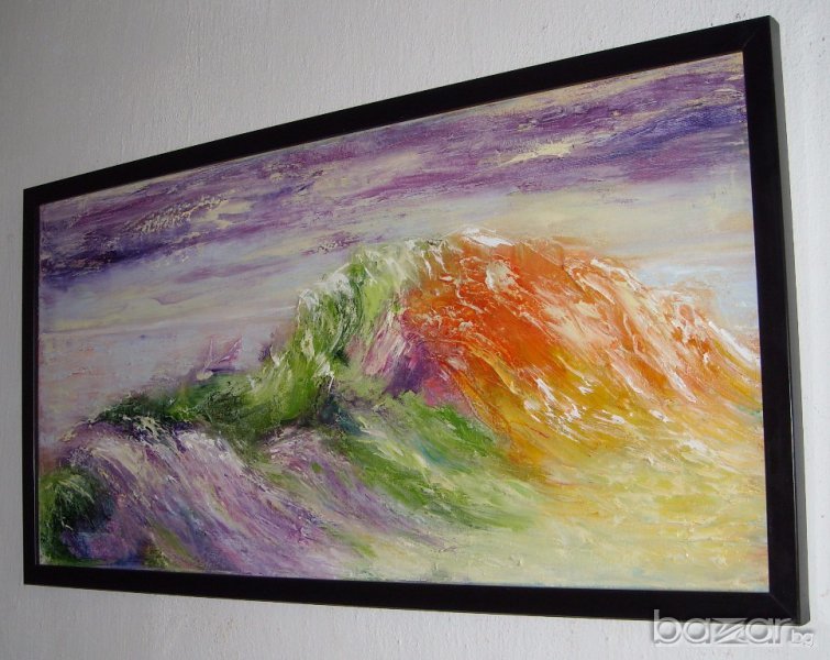 ADELANTE  Мима / Art by MiMa, картина, abstract painting, вълна, снимка 1