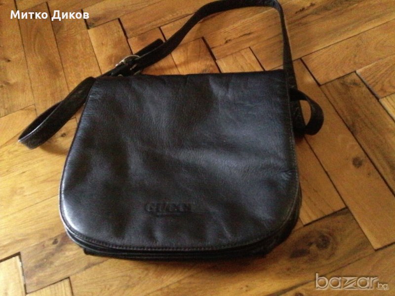 Женска чанта Гучи-Италия-естествена кожа 24см на 22см на 7см, снимка 1