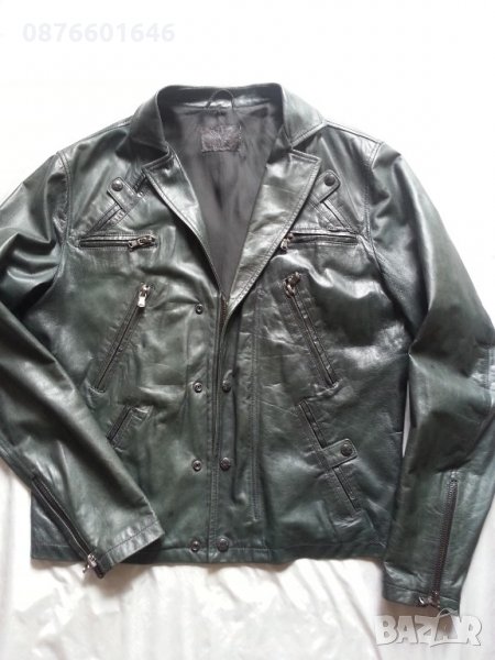 Италианско кожено яке Century(Чентури) - мъжко, размер L-48-50, снимка 1