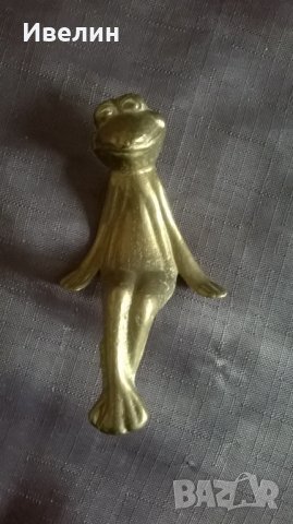 месингова статуетка-жаба 2, снимка 1 - Антикварни и старинни предмети - 25040666