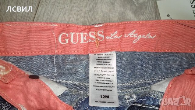 детски къс панталон Guess за момиче, снимка 3 - Панталони и долнища за бебе - 25251860